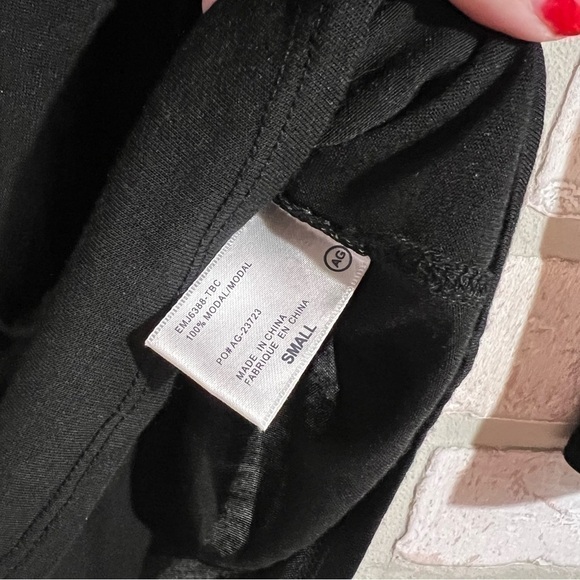 Ag Adriano Goldschmield Black Jaxon 3/4 sleeve Scoopneck Tee Size S - Picture 9 of 10